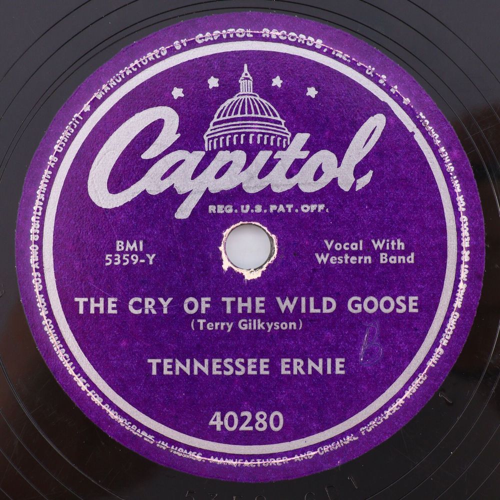 Tennessee Ernie - Cry Of The Wild Goose/Donkey Serenade 1950 78rpm Record 40280